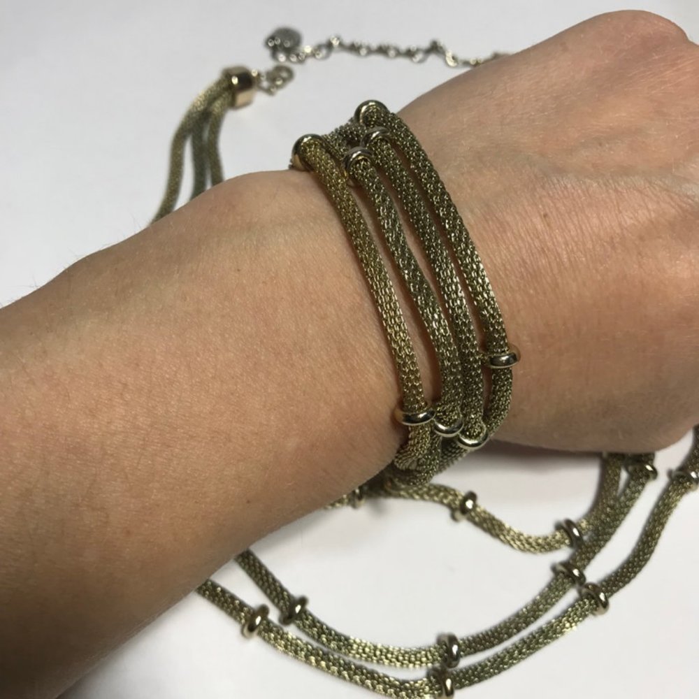 Mesh Necklace Bracelet Set